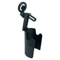 حامل جوال للسيارة متعدد الوظائف مع حامل أكواب، قابل للتمدد والدوران